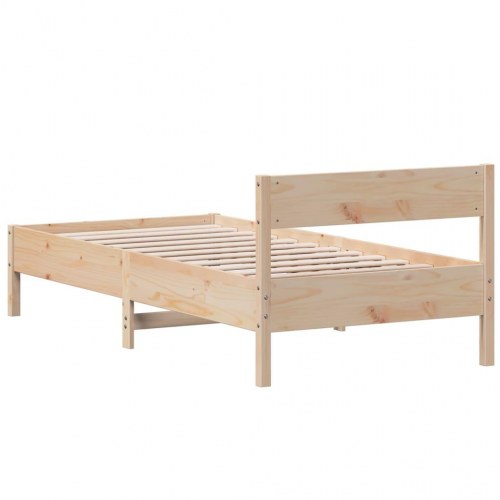 Sengeramme uden madras 90x190 cm massivt fyrretræ