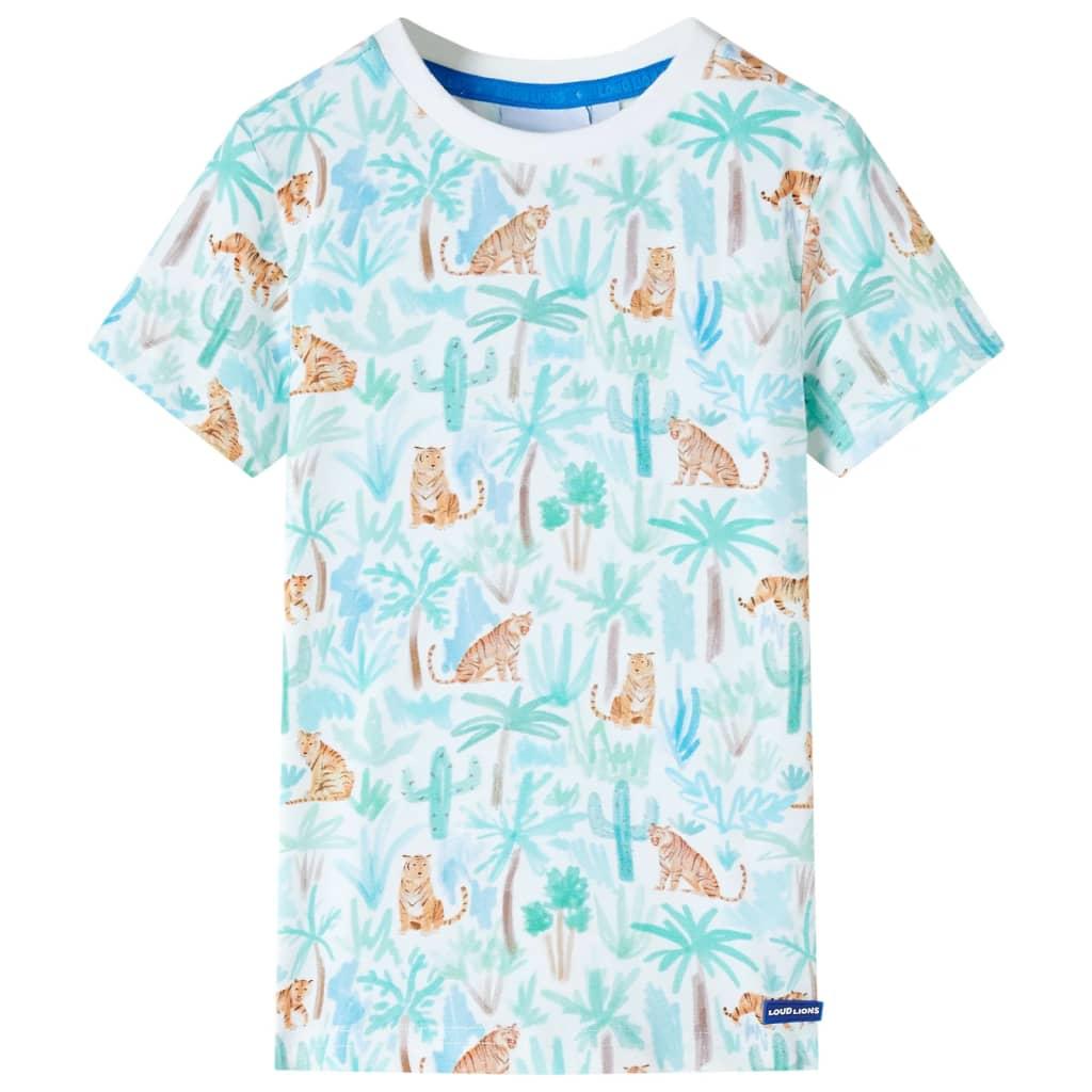 T-shirt til børn str. 104 ecrufarvet billede