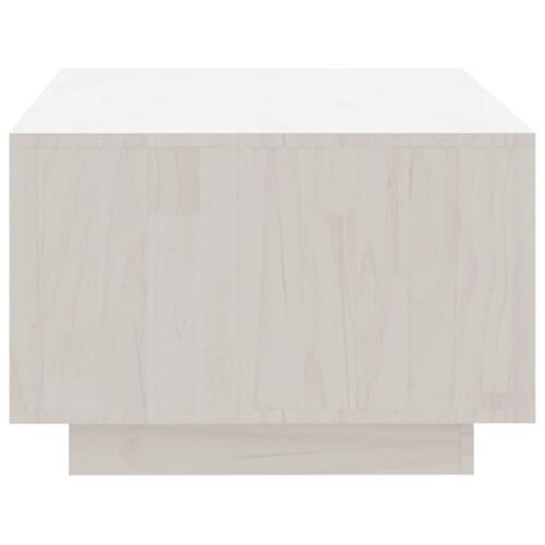 Sofabord 110x50x33,5 cm massivt fyrretræ hvid