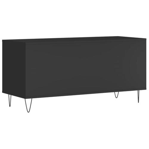 Vinylskab 100x38x48 cm konstrueret træ sort