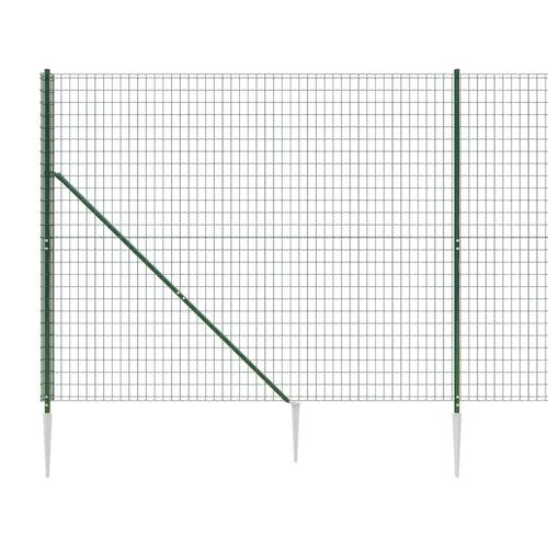 Trådhegn med jordspyd 1,4x10 m grøn