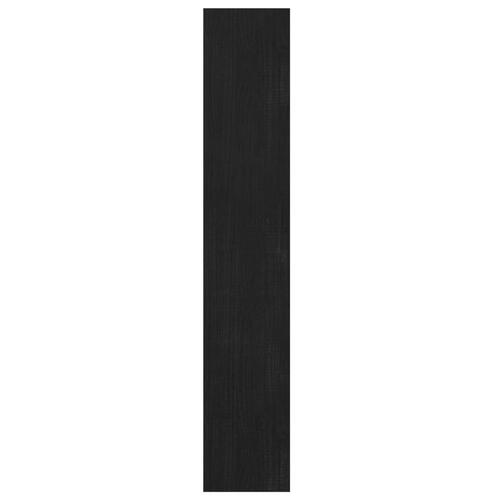 Bogreol/rumdeler 100x30x167,5 cm massivt fyrretræ sort