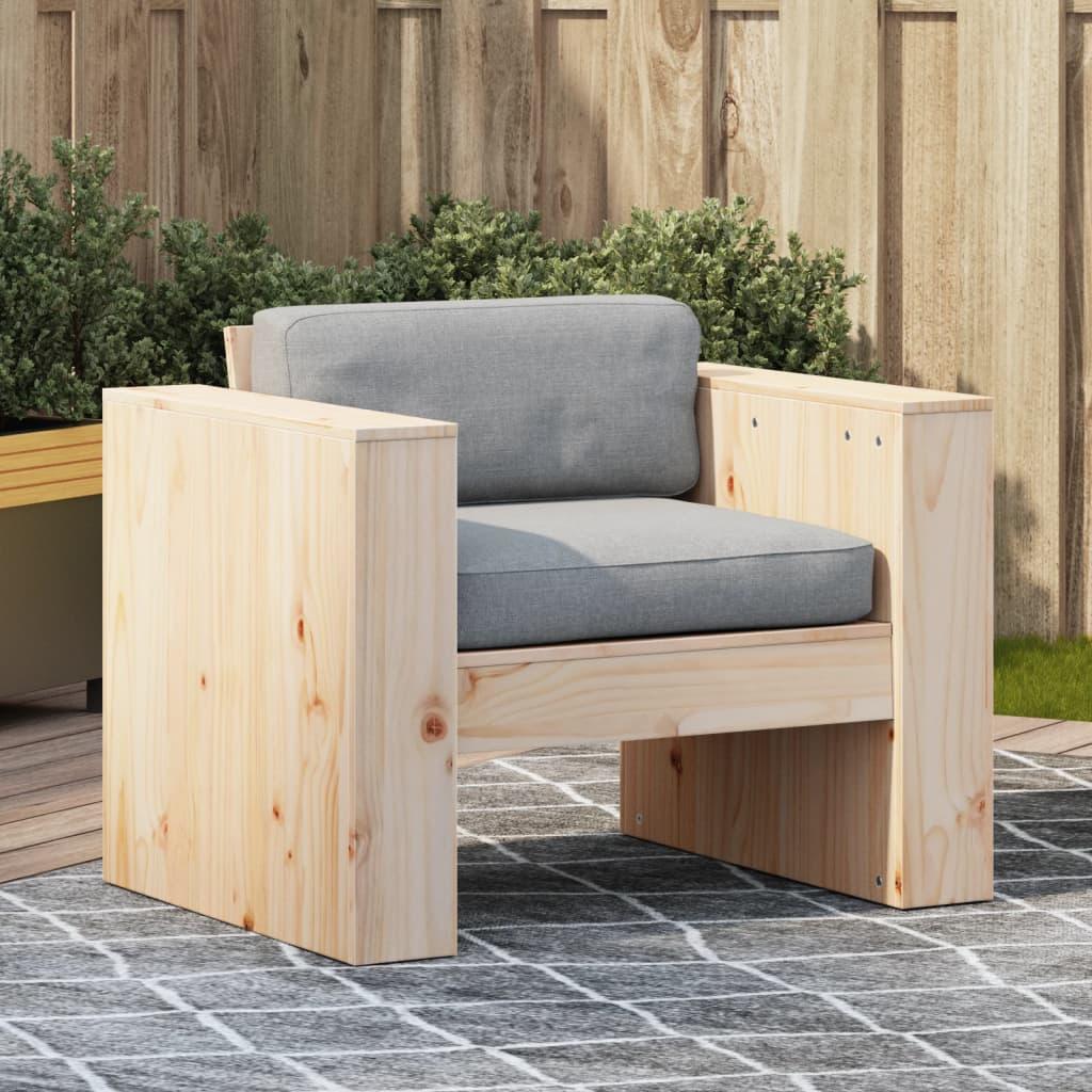 Sofastol til haven 70x60x62 cm massivt fyrretræ