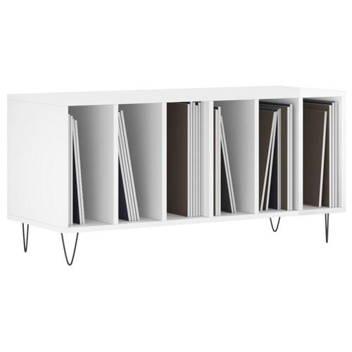Vinylskab 100x38x48 cm konstrueret træ hvid højglans
