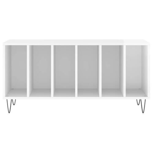 Vinylskab 100x38x48 cm konstrueret træ hvid højglans