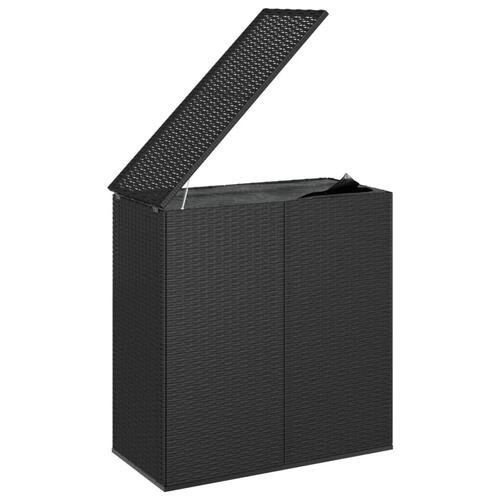 Hyndeboks 100x49x103,5 cm polyrattan sort