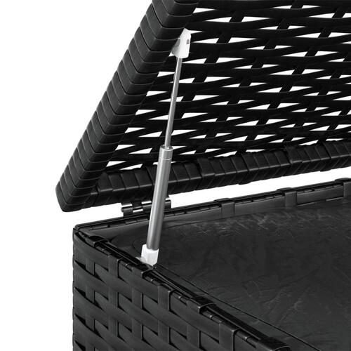 Hyndeboks 100x49x103,5 cm polyrattan sort