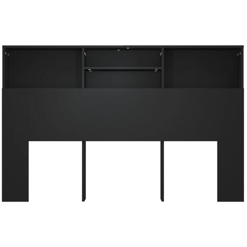 Sengegavl med opbevaring 160x19x103,5 cm sort