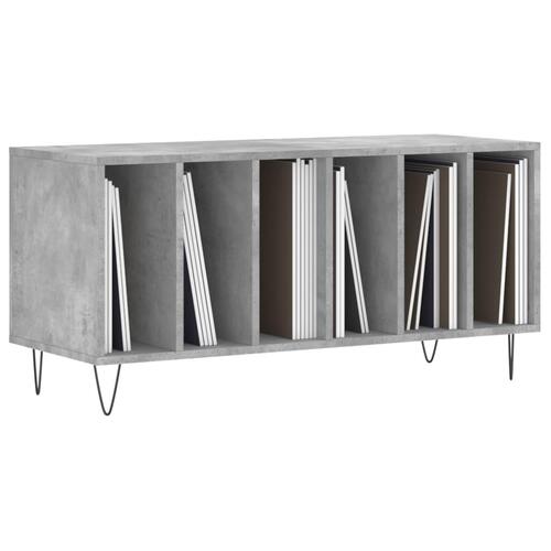 Vinylskab 100x38x48 cm konstrueret træ betongrå