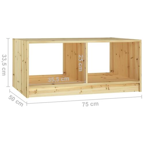 Sofabord 75x50x33 cm massivt fyrretræ