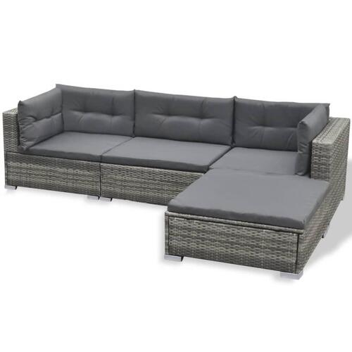 Havesofasæt i 17 dele i grå polyrattan (kun i UK/IE/FI/NO)