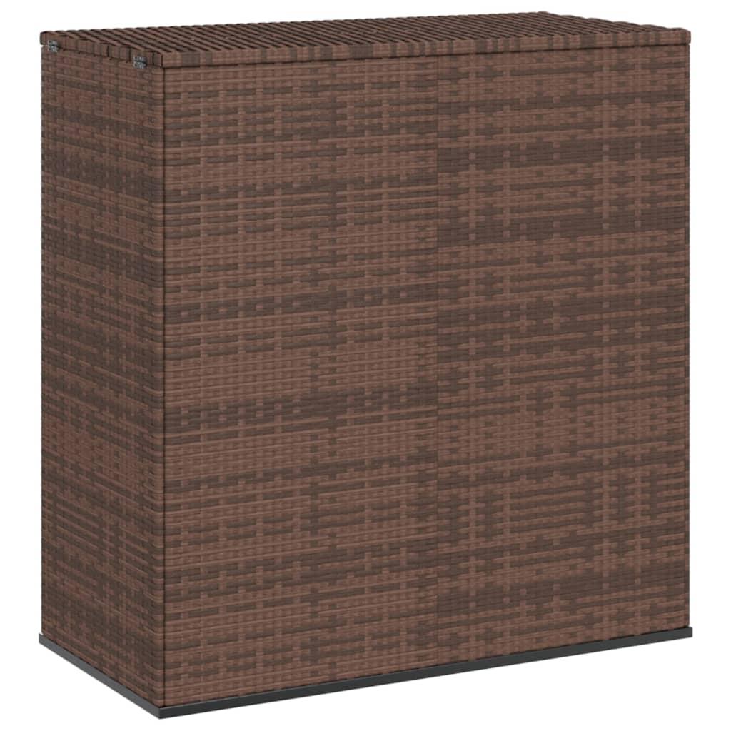 Hyndeboks 100x49x103,5 cm polyrattan brun