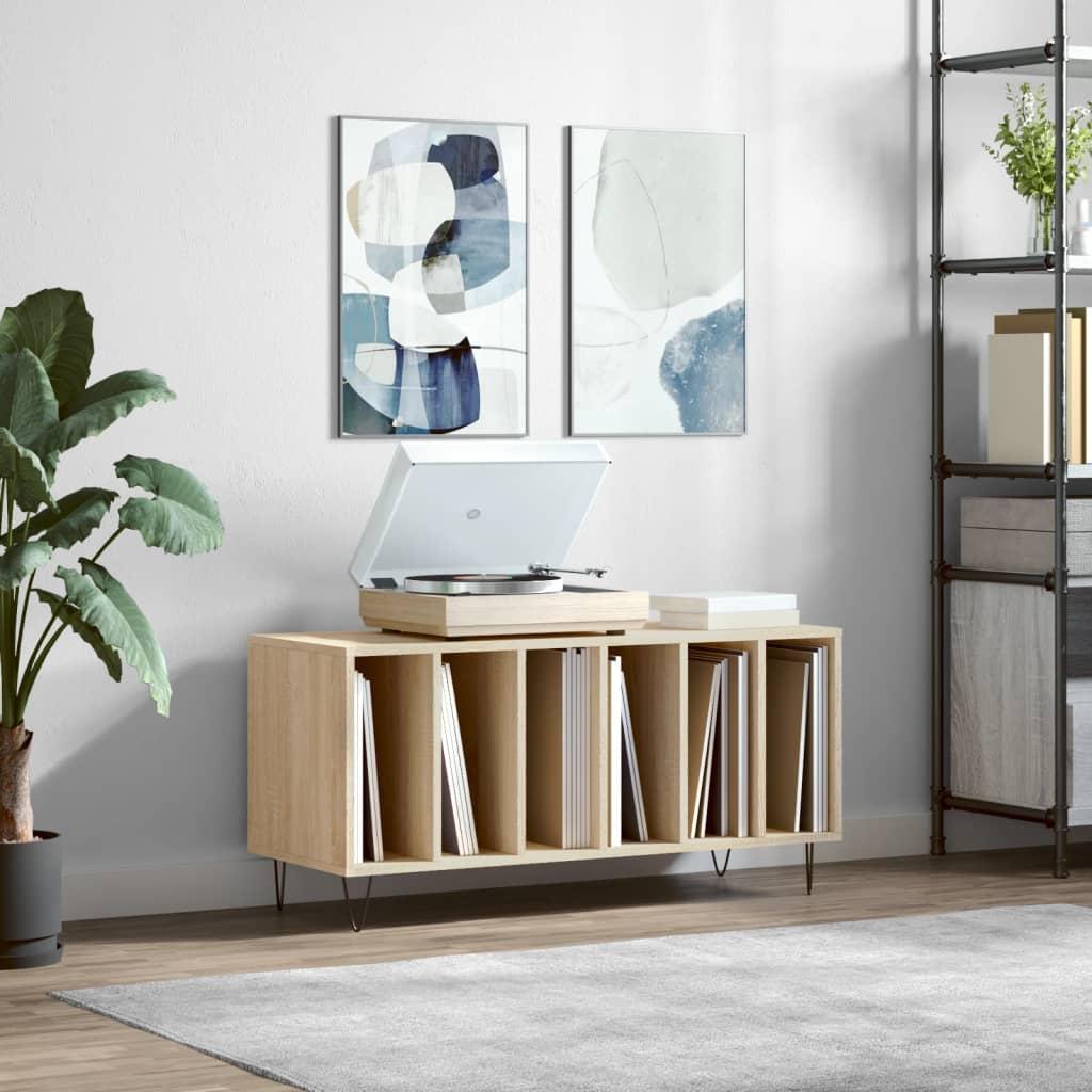 Vinylskab 100x38x48 cm konstrueret træ sonoma-eg