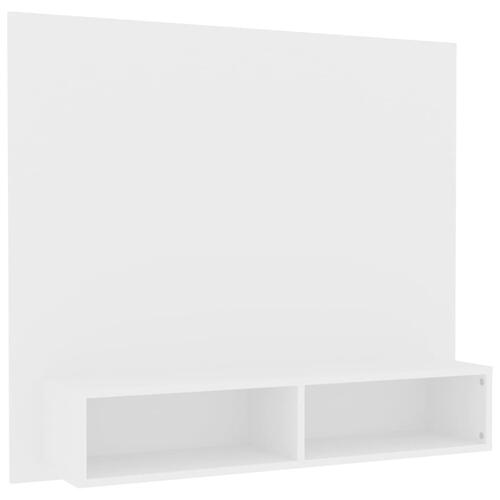 Tv-bord 102x23,5x90 cm konstrueret træ hvid