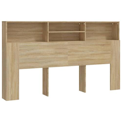 Sengegavl med opbevaring 180x19x103,5 cm sonoma-eg