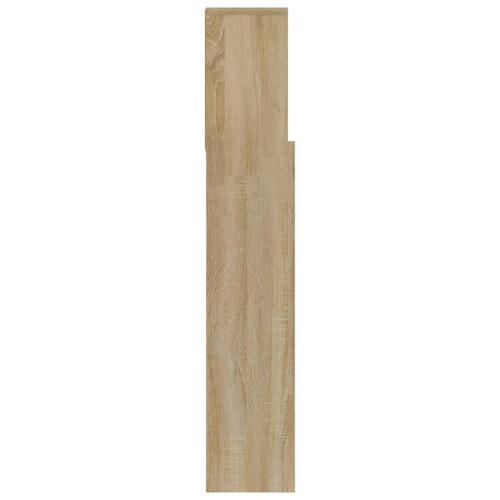 Sengegavl med opbevaring 180x19x103,5 cm sonoma-eg