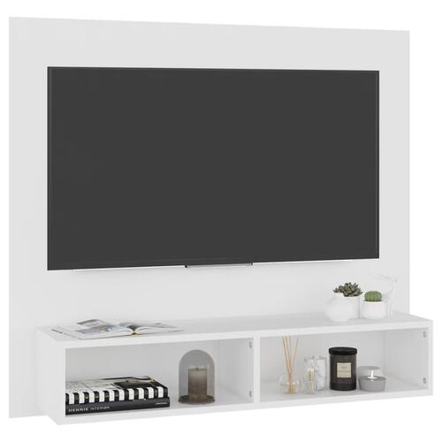 Tv-bord 102x23,5x90 cm konstrueret træ hvid