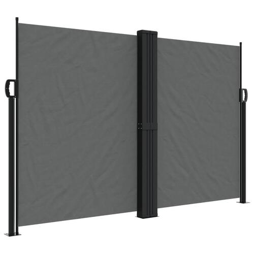 Sidemarkise 160x1000 cm sammenrullelig antracitgrå