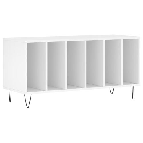 Vinylskab 100x38x48 cm konstrueret træ hvid