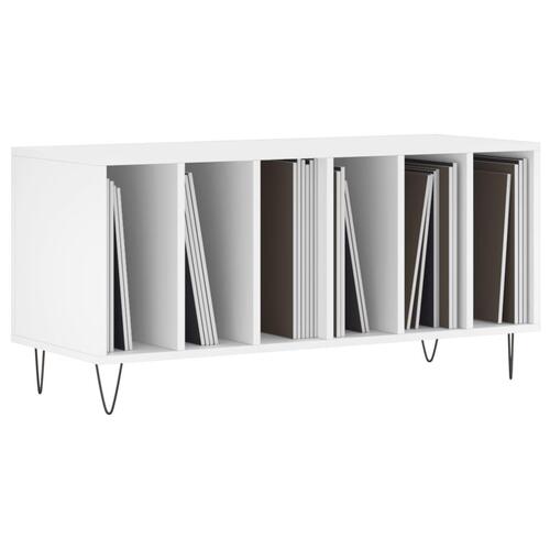 Vinylskab 100x38x48 cm konstrueret træ hvid