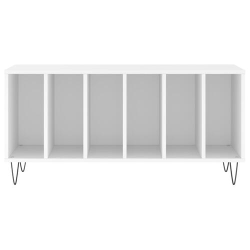 Vinylskab 100x38x48 cm konstrueret træ hvid