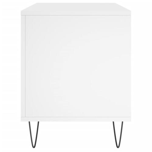 Vinylskab 100x38x48 cm konstrueret træ hvid