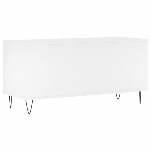 Vinylskab 100x38x48 cm konstrueret træ hvid