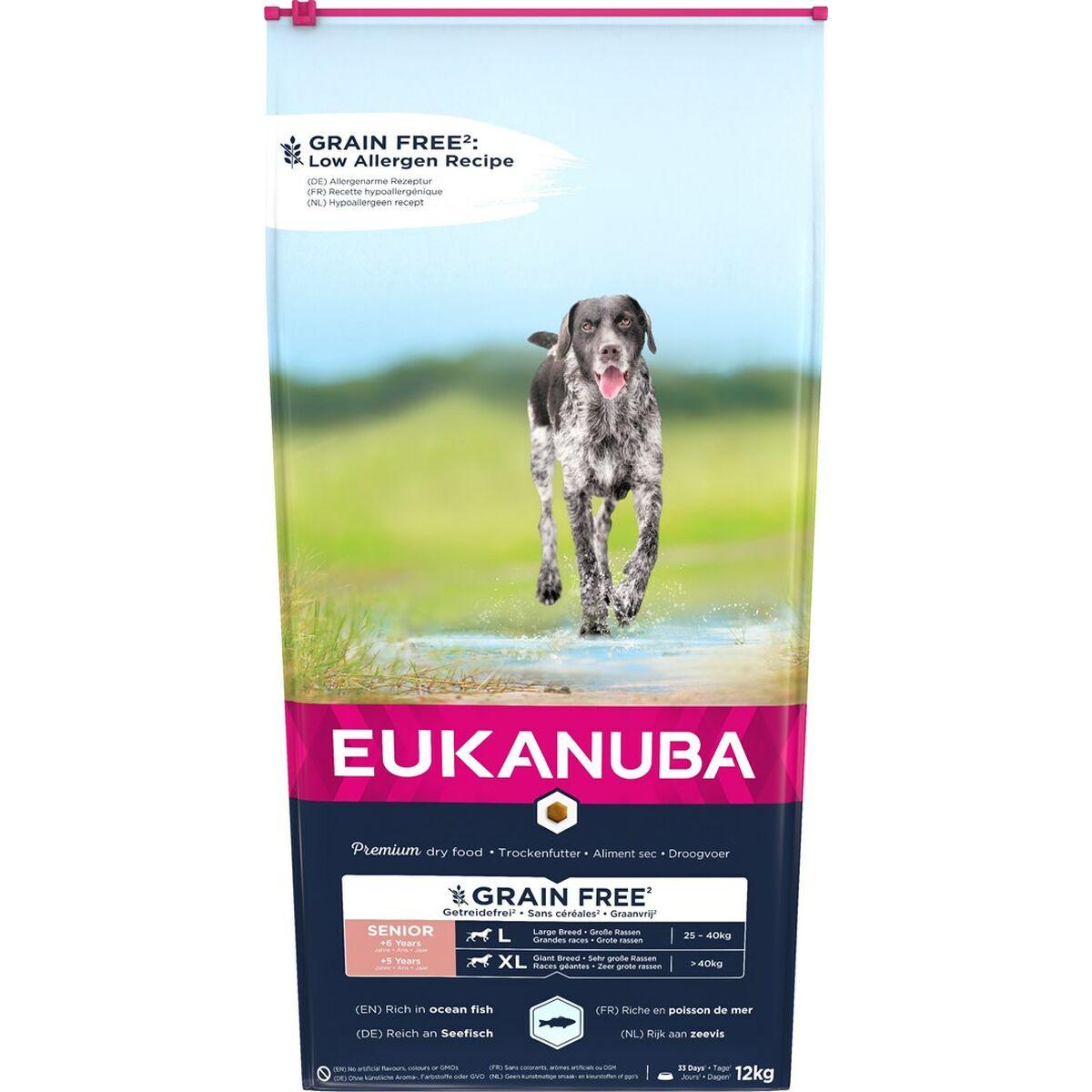Foder Eukanuba Grain Free Senior large/giant breed Ældre Fisk 20-40 Kg 12 kg