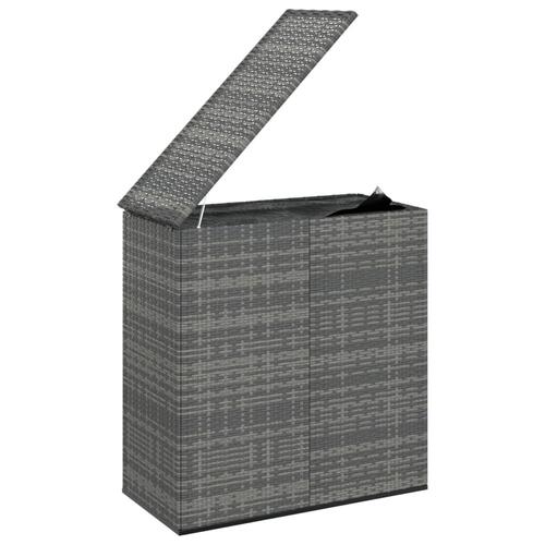 Hyndeboks 100x49x103,5 cm polyrattan grå