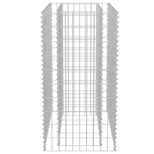 Gabion-højbed 90x50x100 cm galvaniseret stål