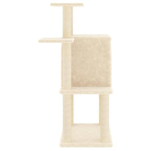 Kradsetræ med sisalkradsestolper 97 cm cremefarvet