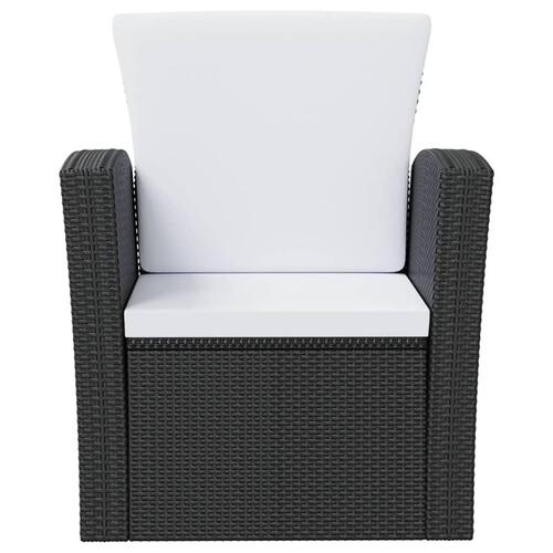 Loungesæt til haven 16 dele med hynder polyrattan sort