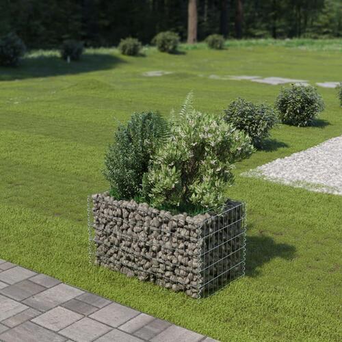 Gabion-højbed 90x50x50 cm galvaniseret stål
