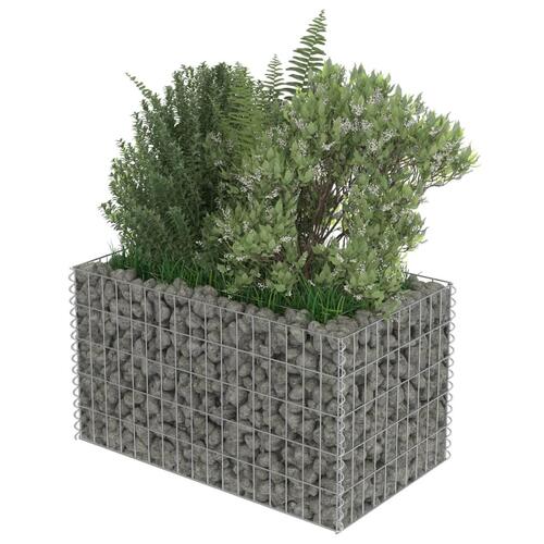 Gabion-højbed 90x50x50 cm galvaniseret stål