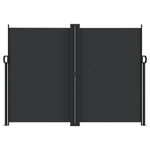 Sammenrullelig sidemarkise 180x1000 cm sort