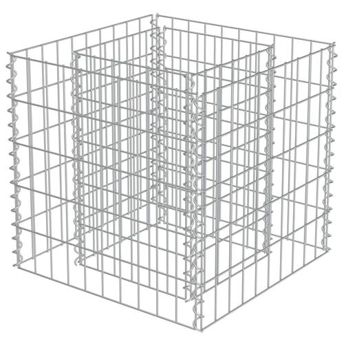 Gabion-højbed 50x50x50 cm galvaniseret stål