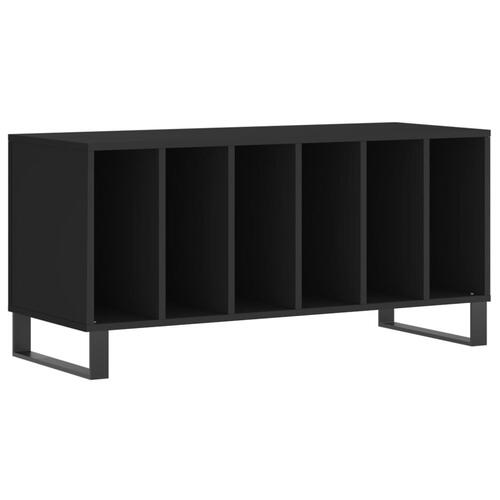 Vinylskab 100x38x48 cm konstrueret træ sort