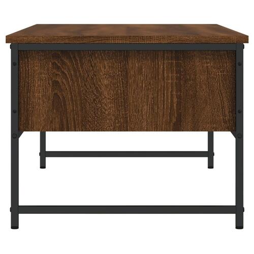 Sofabord 101x49x39,5 cm konstrueret træ brun egetræsfarve