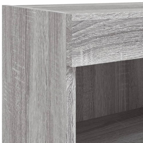 Væghængte tv-borde med LED-lys, 2 stk. - 60×30×40 cm, grå sonoma-eg