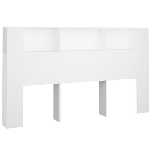Sengegavl med opbevaring 180x18,5x104,5 cm hvid