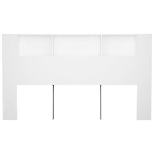 Sengegavl med opbevaring 180x18,5x104,5 cm hvid