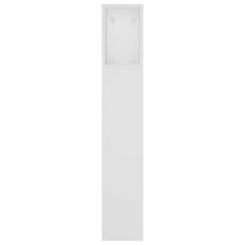Sengegavl med opbevaring 180x18,5x104,5 cm hvid