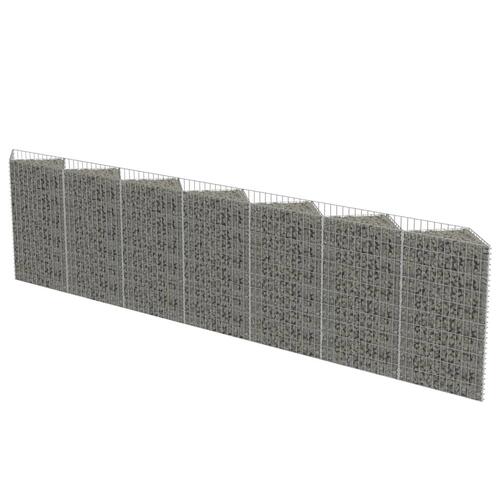 Gabionvæg galvaniseret stål 450 x 30 x 100 cm