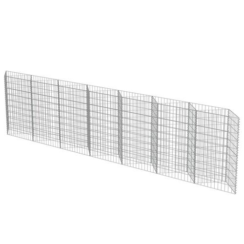 Gabionvæg galvaniseret stål 450 x 30 x 100 cm
