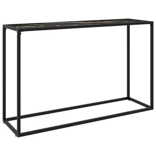 Konsolbord 120x35x75 cm hærdet glas sort