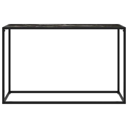 Konsolbord 120x35x75 cm hærdet glas sort