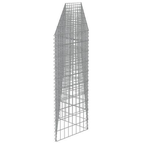 Gabionvæg galvaniseret stål 450 x 30 x 100 cm
