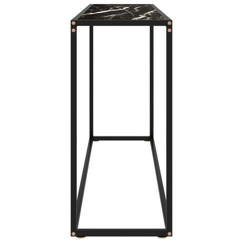 Konsolbord 120x35x75 cm hærdet glas sort