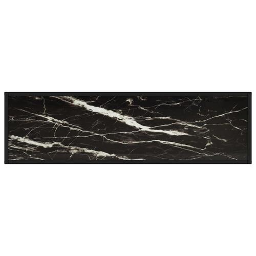 Konsolbord 120x35x75 cm hærdet glas sort