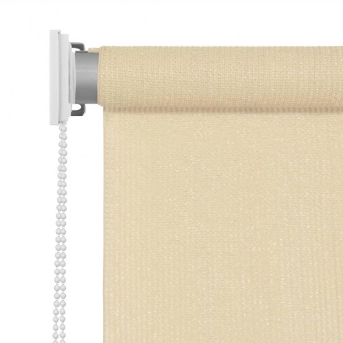 Udendørs rullegardin 220 × 230 cm - cremefarvet HDPE
